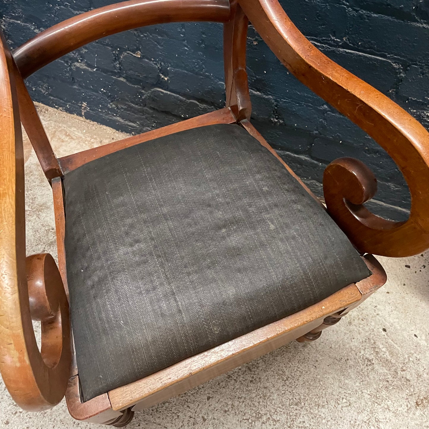 Antique Vintage Victorian Mahogany Commode Chair