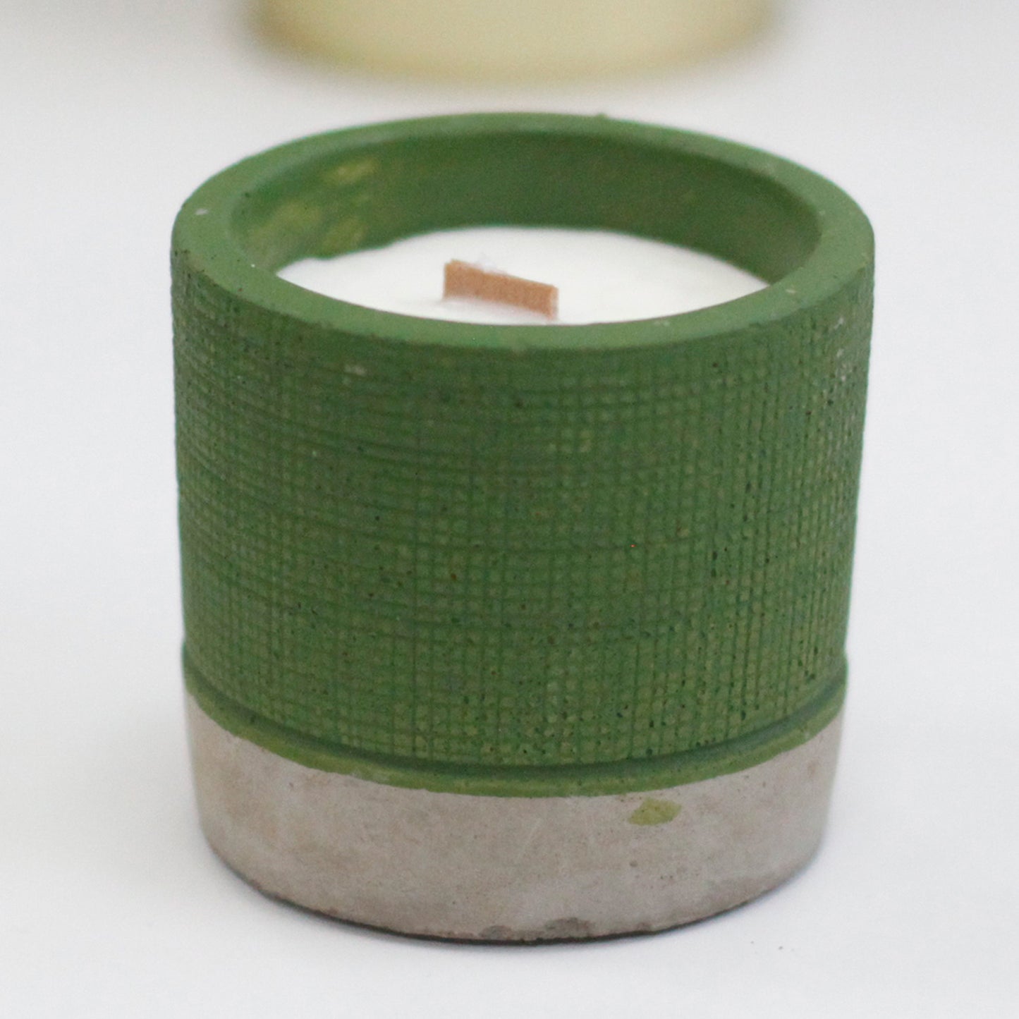 Concrete Effect Green Candle - Sea Moss & Herbs