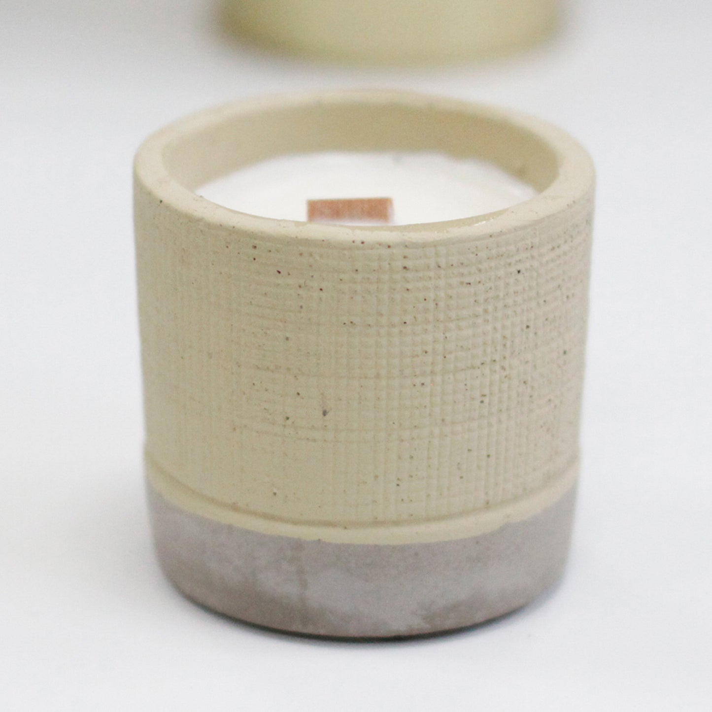 Concrete Effect Grey Candle - Coffee In The Club