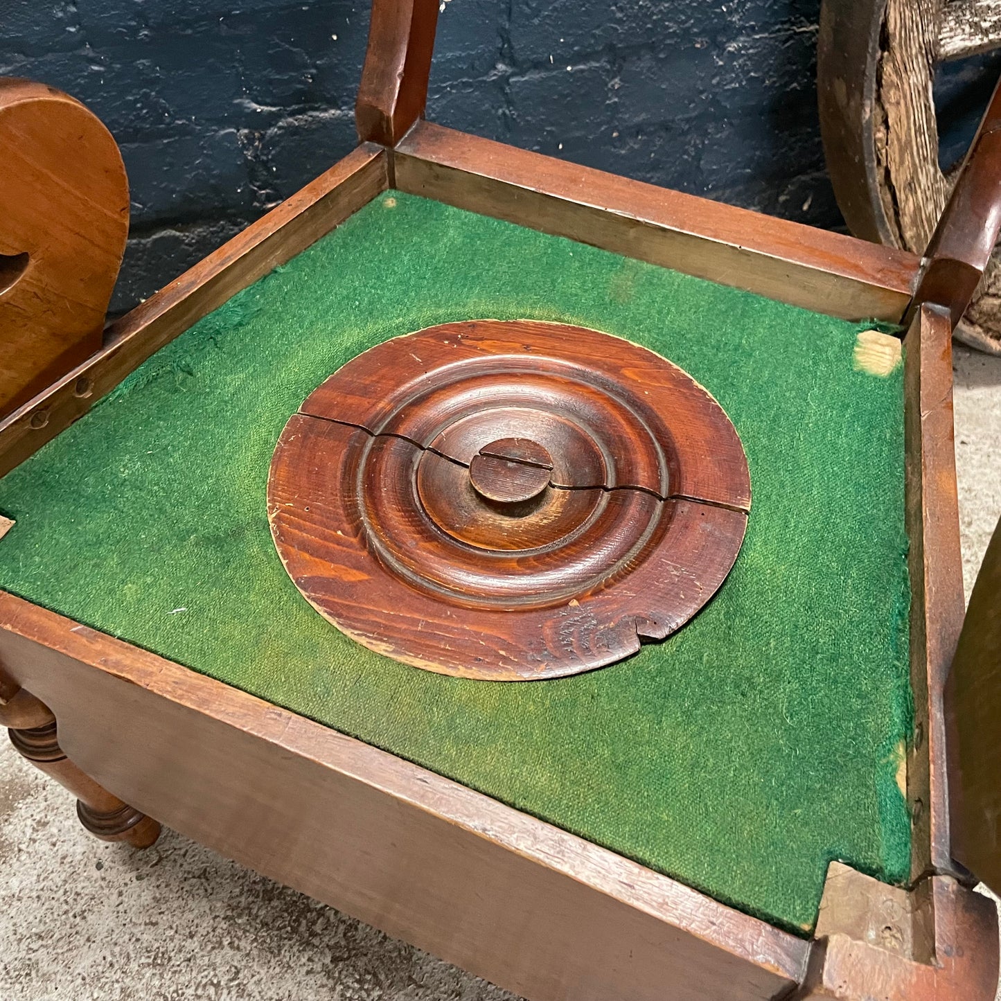 Antique Vintage Victorian Mahogany Commode Chair