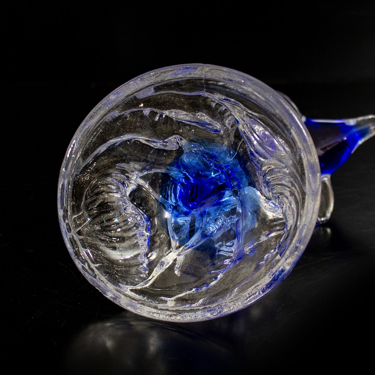 Vintage D'arques Glass Dolphin Ornament