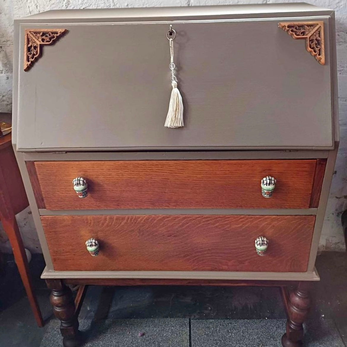 Vintage Upcycled Painted Bureau