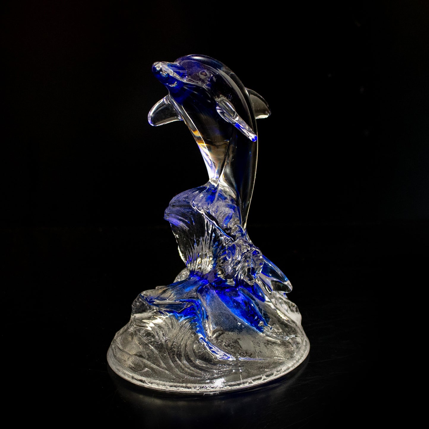 Vintage D'arques Glass Dolphin Ornament