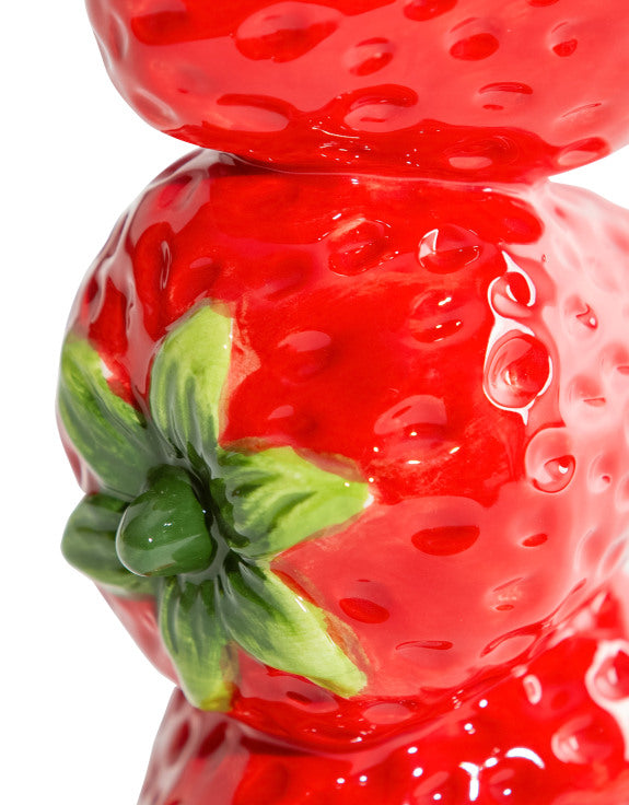 Ceramic Strawberry Stack Stem Vase