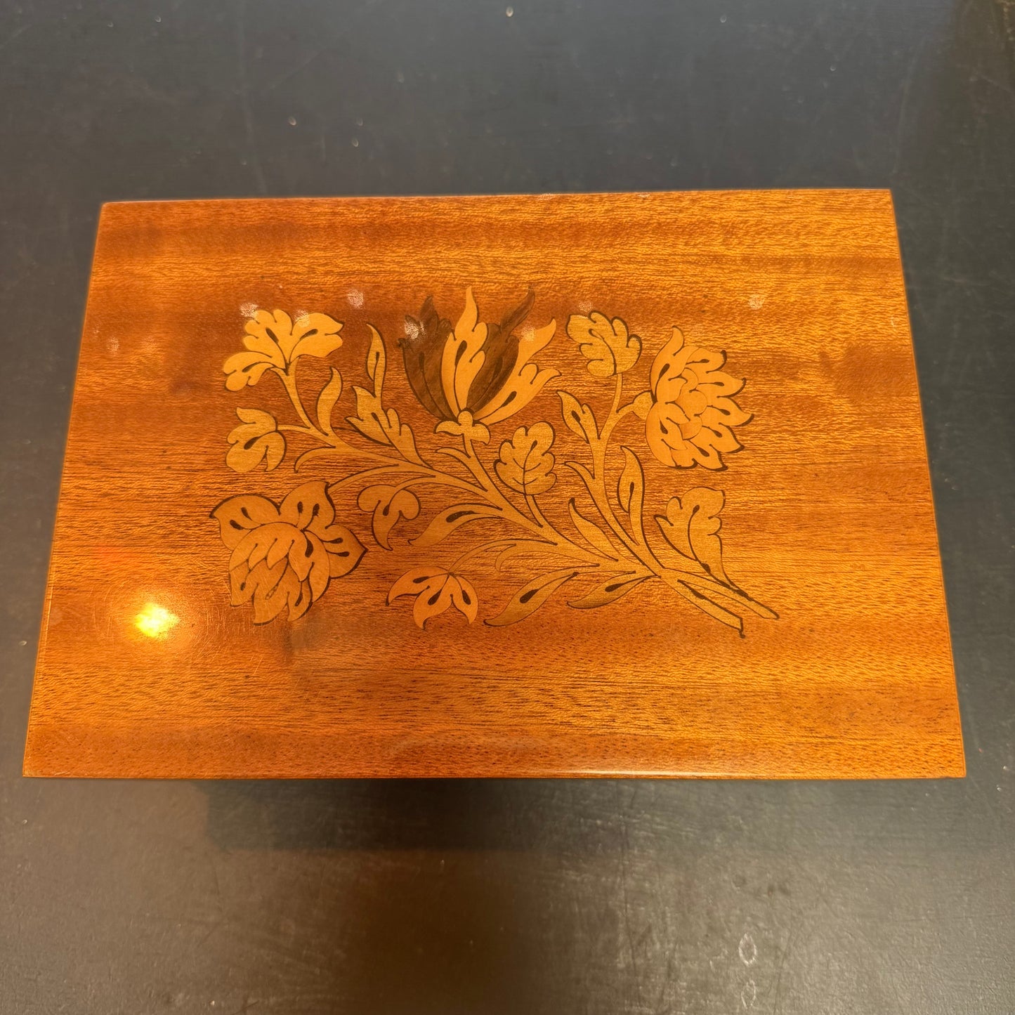 vintage musical jewellery box