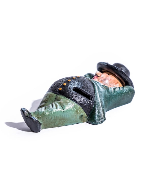 Cast Iron Rich Man / Fat Cat Coin Bank