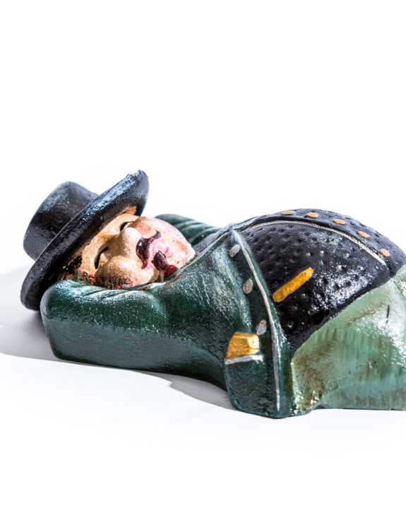 Cast Iron Rich Man / Fat Cat Coin Bank