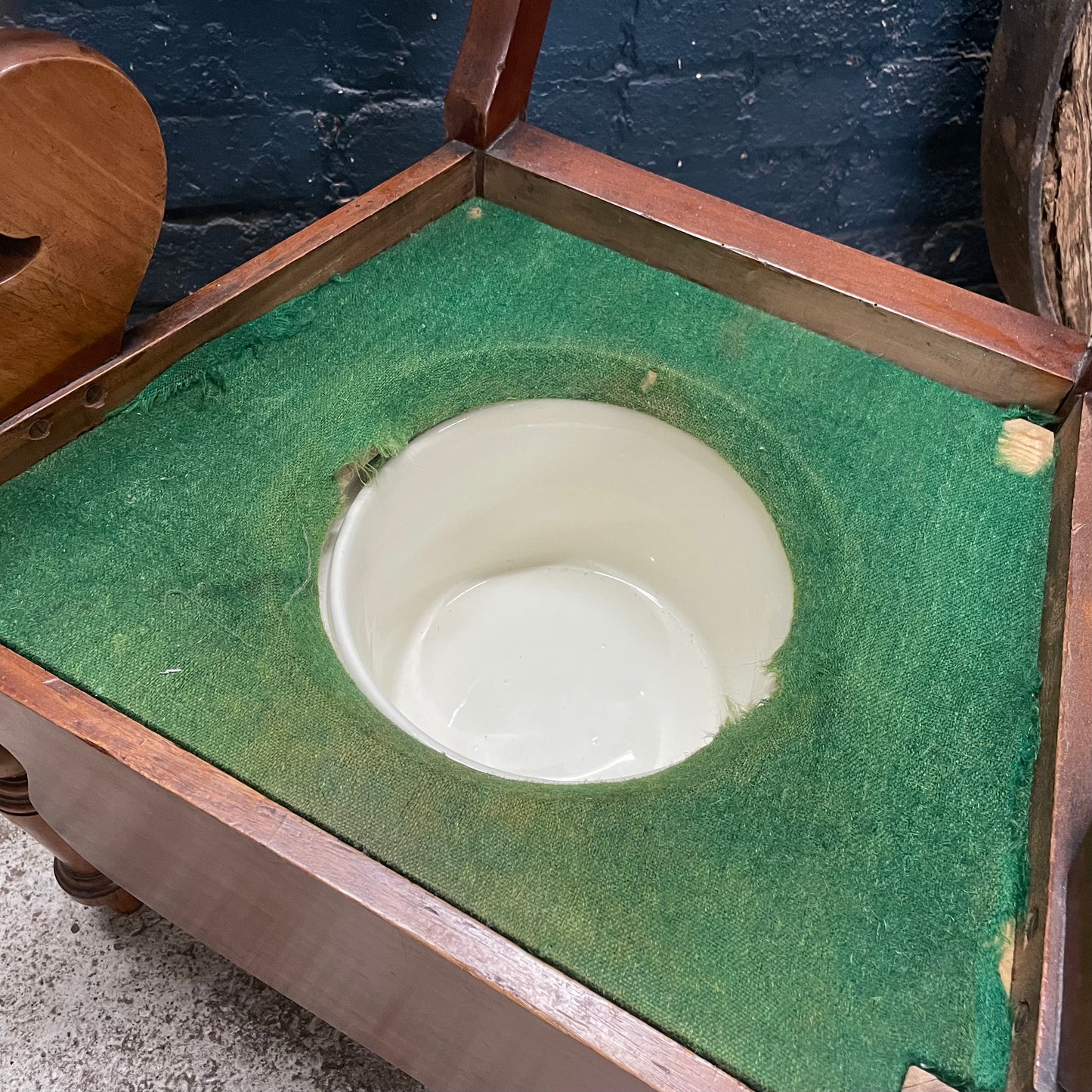 Antique Vintage Victorian Mahogany Commode Chair