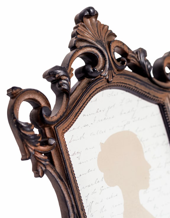Antiqued Bronze Effect Ornate Baroque 5x7" Photo Frame