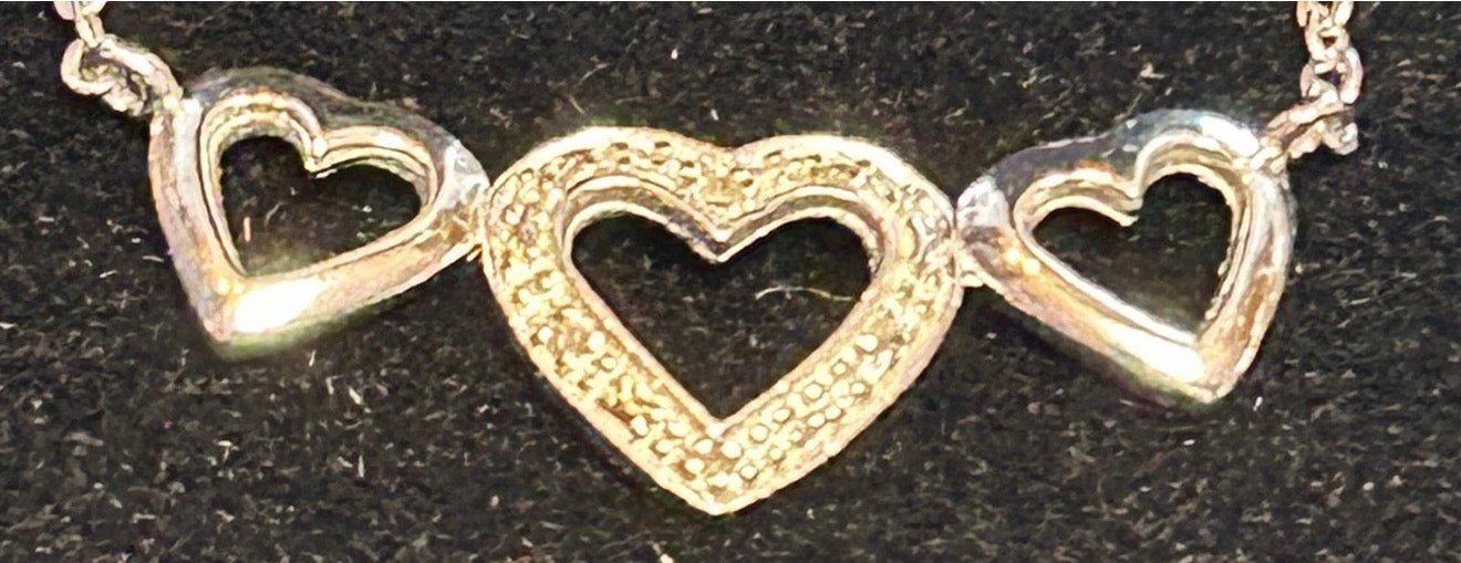 Silver Necklace Love Heart