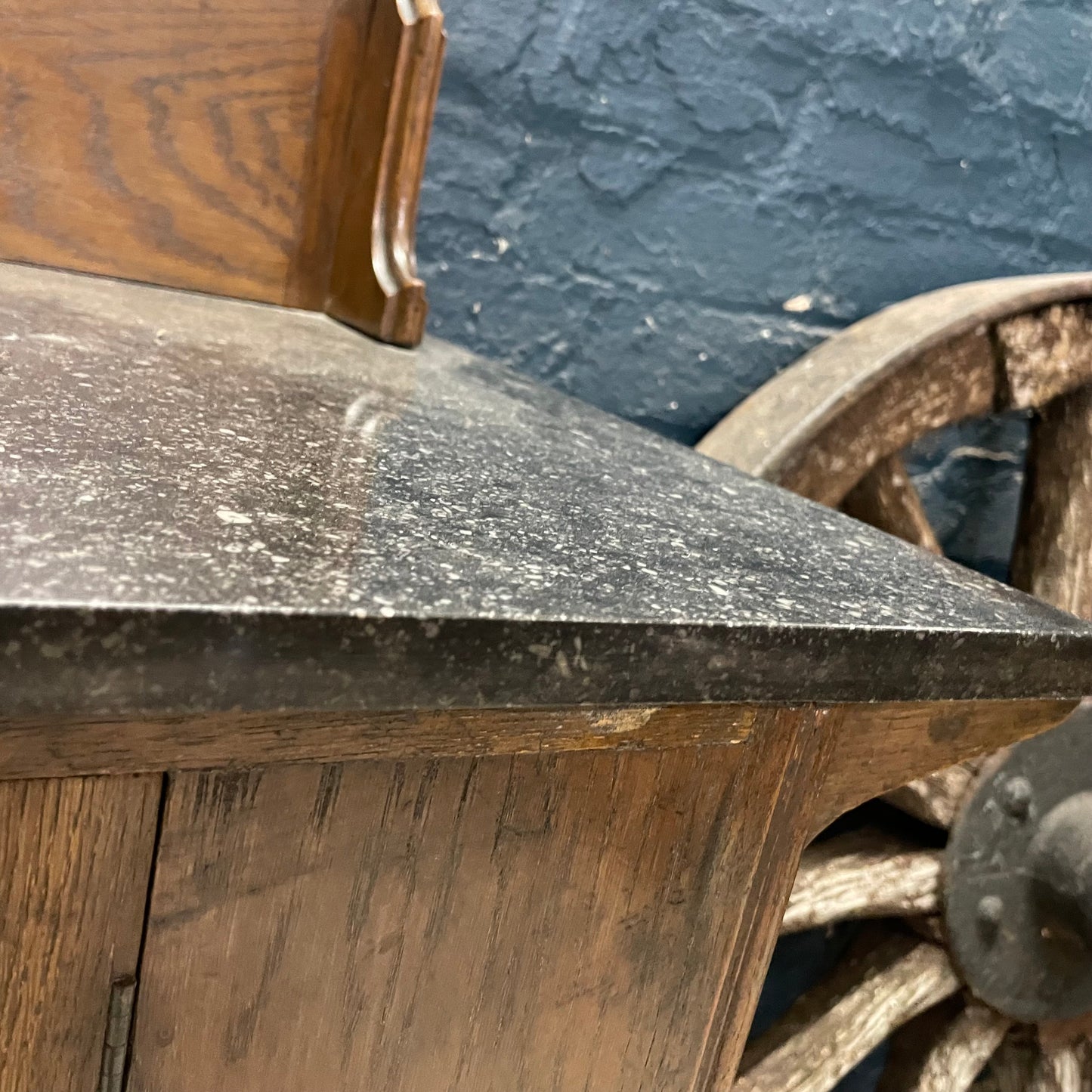 Antique Edwardian Black Marble Top Wash Stand