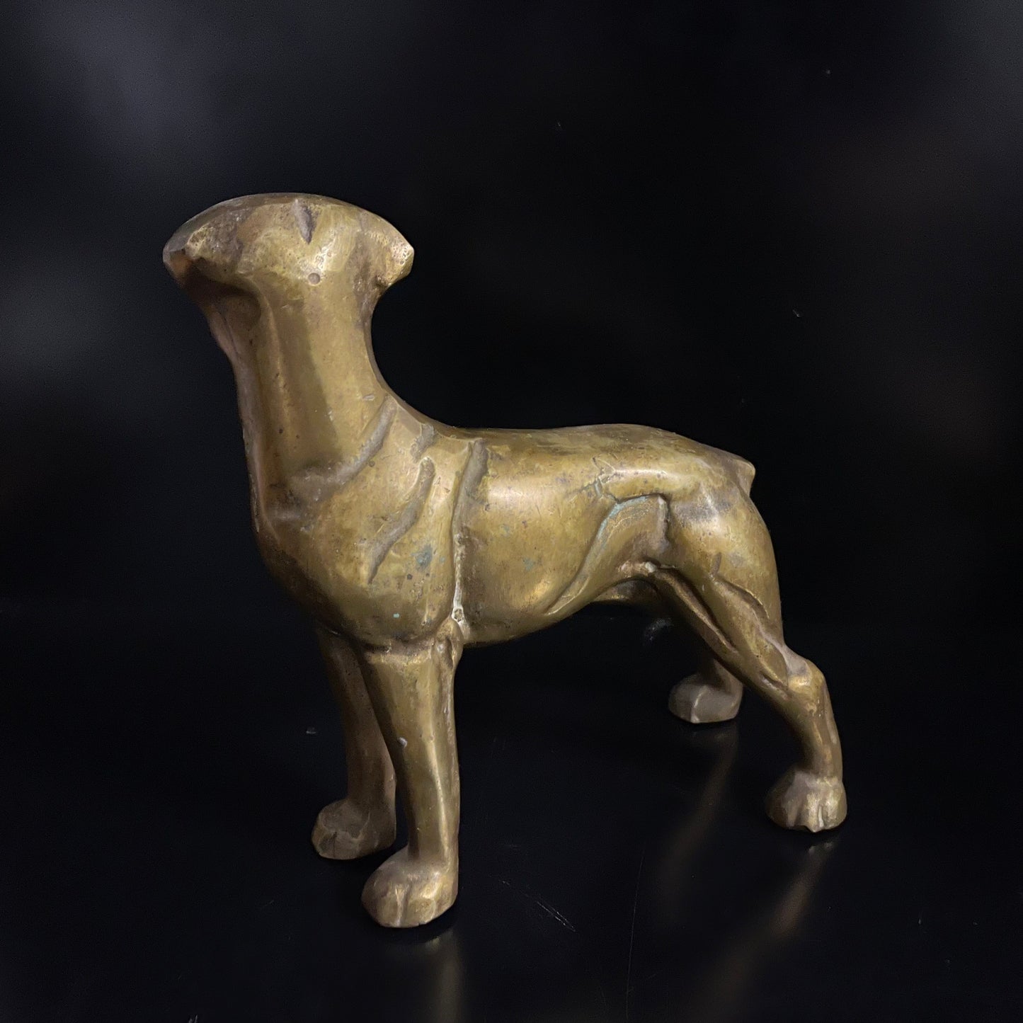 Vintage Brass Dog Ornament
