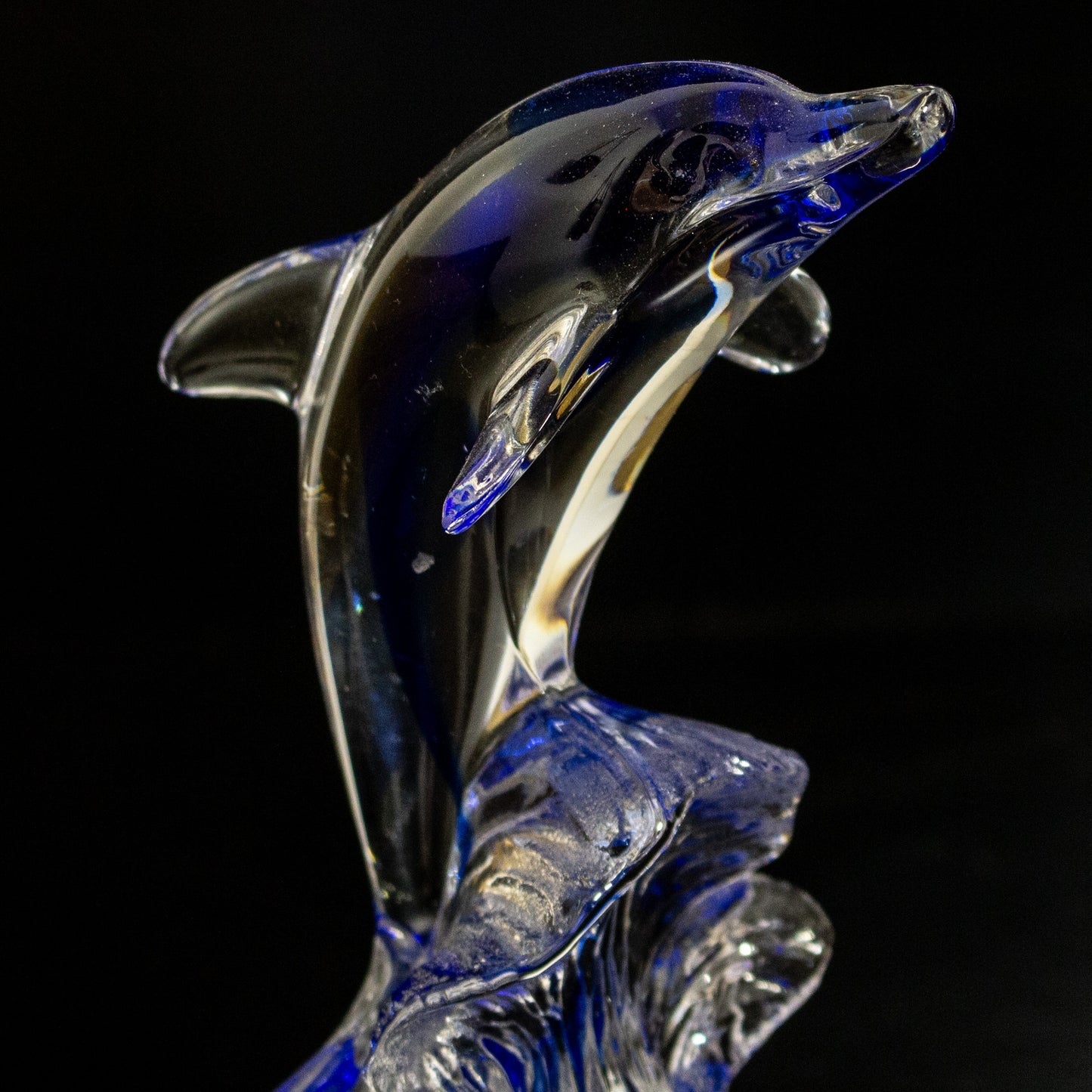 Vintage D'arques Glass Dolphin Ornament