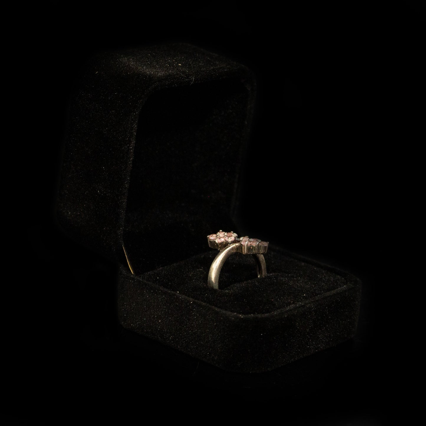 925 Silver Pink Stone Ring Size L