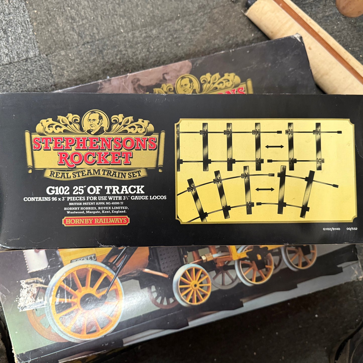 Vintage Hornby Gas Real Steam Stephensons Rocket 3.5 Inch Gauge Train Set