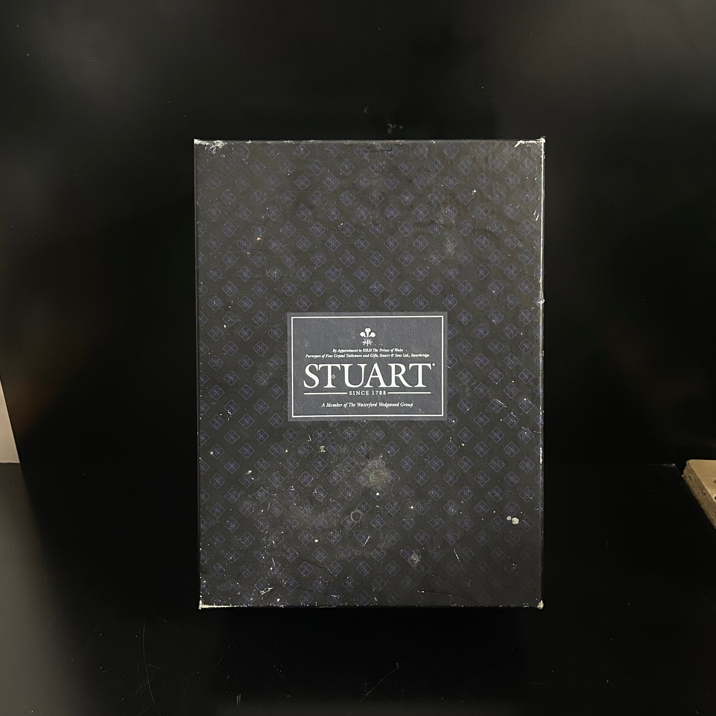 Vintage Stuart Crystal Cut Glass Pair Of Wine Glasses Boxed