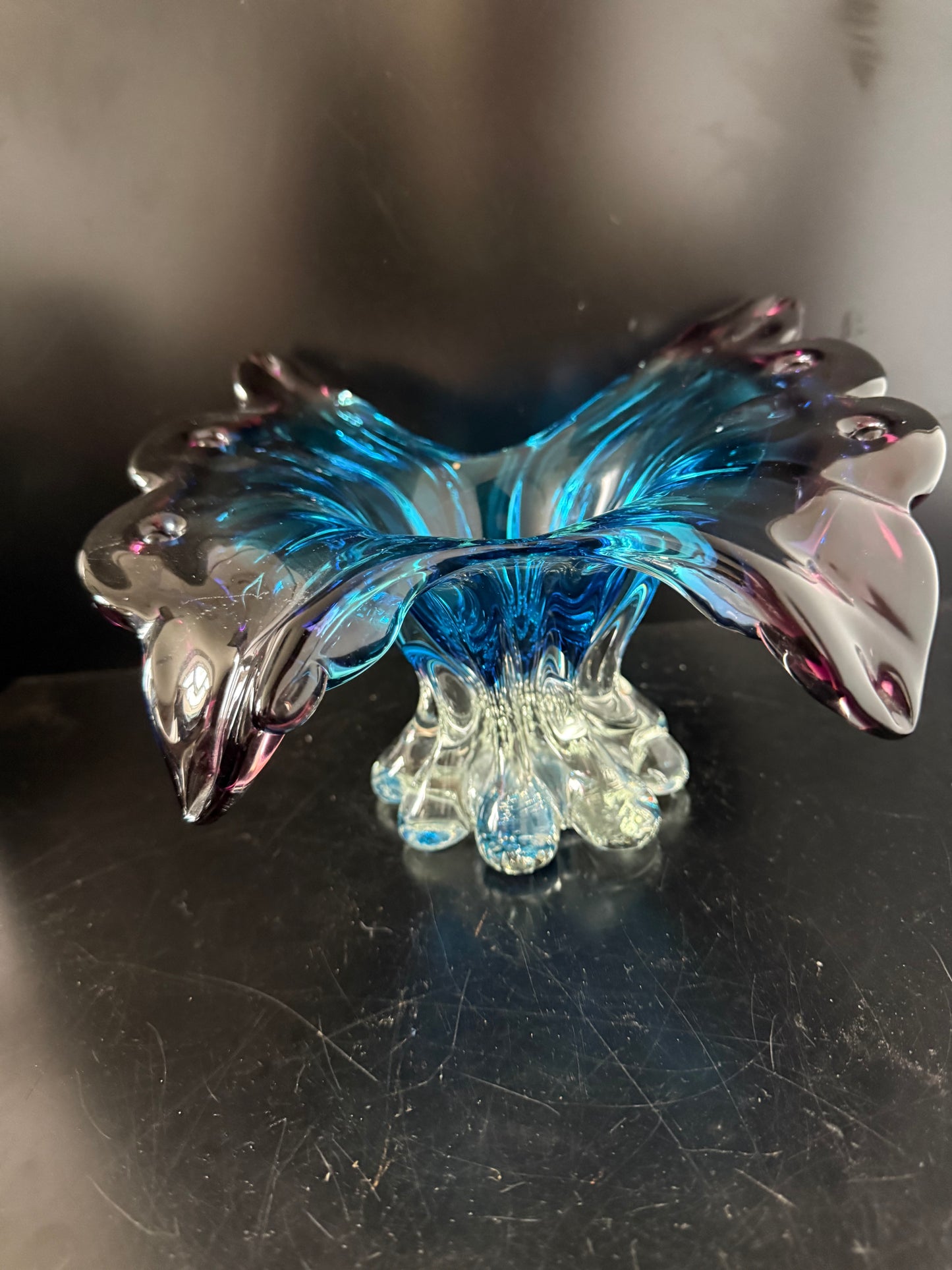 Colourful Butterfly Decorative Glass Bowl