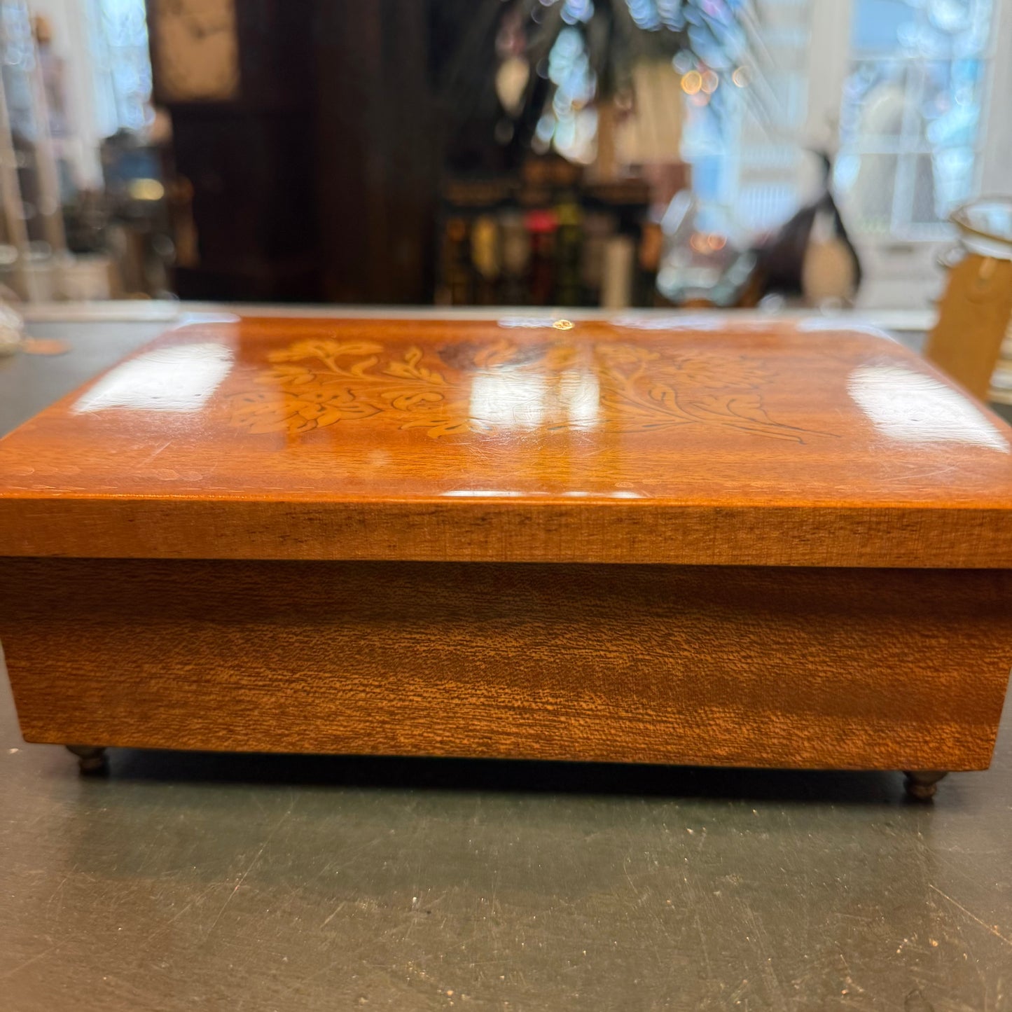 vintage musical jewellery box