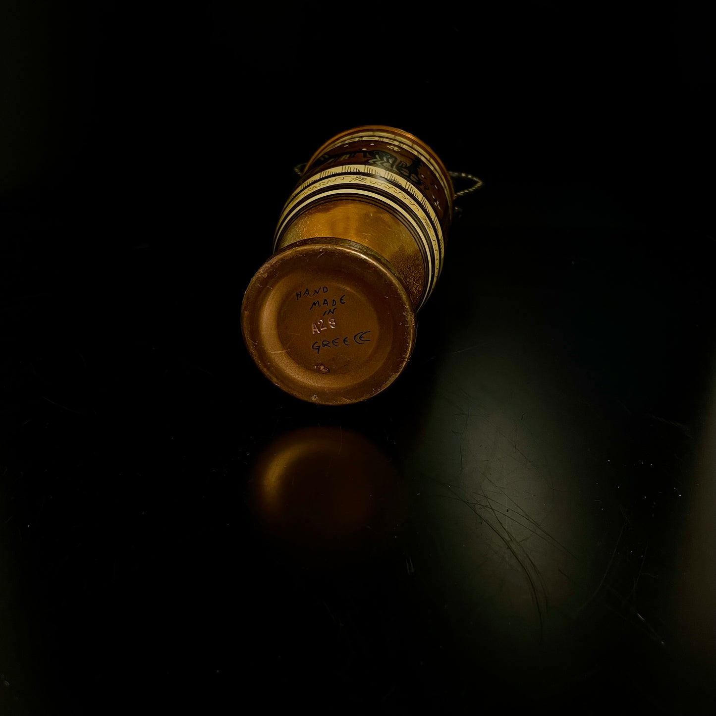 Oriental style metal vase