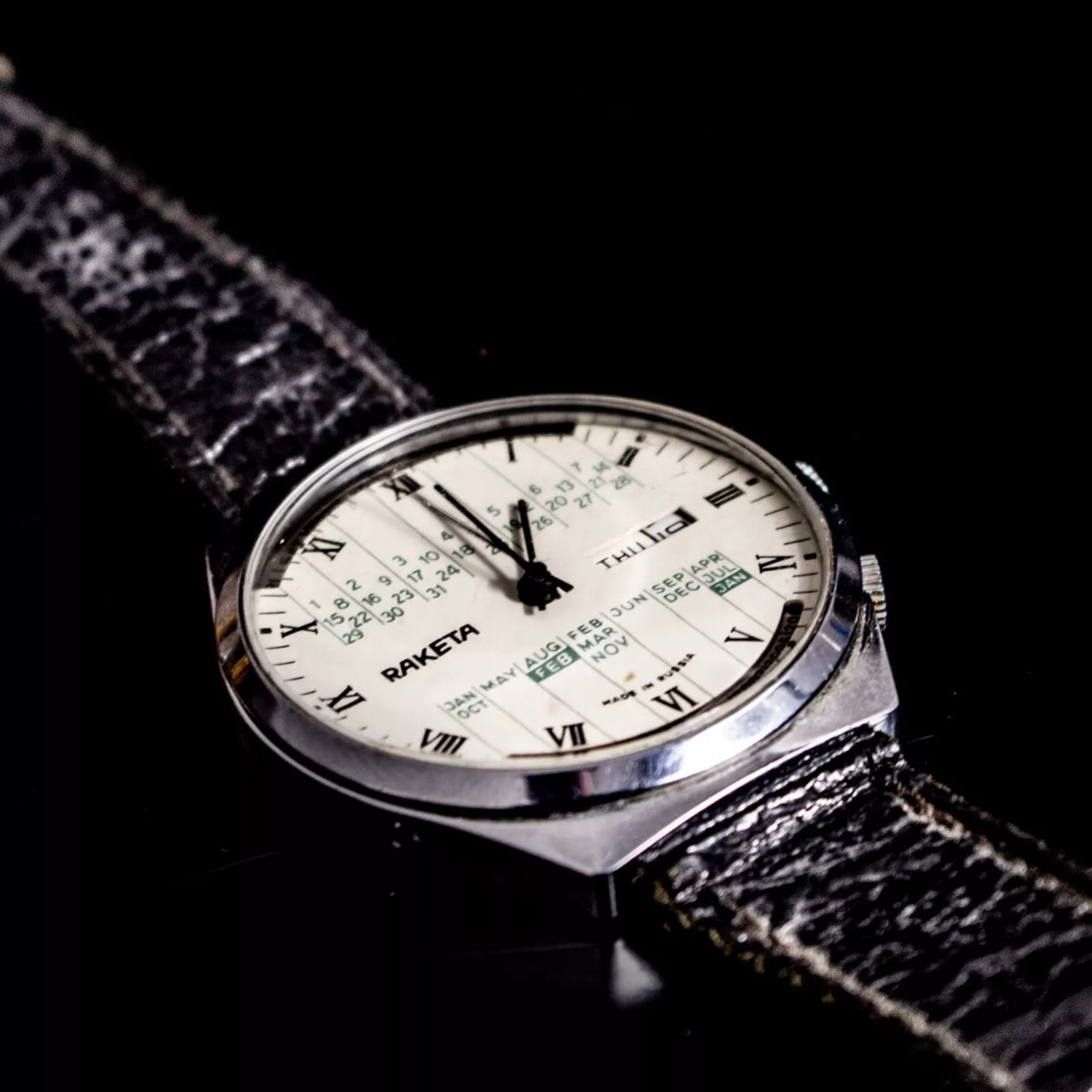 Vintage Raketa Russian Perpetual Calendar Mens Watch