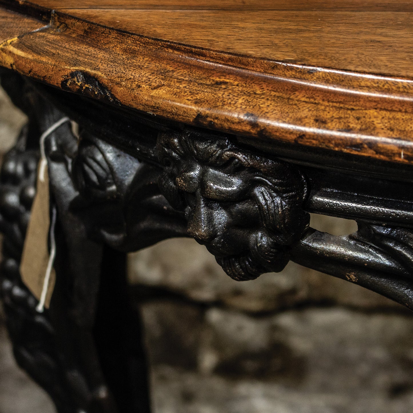 Vintage Cast Iron Pub Table