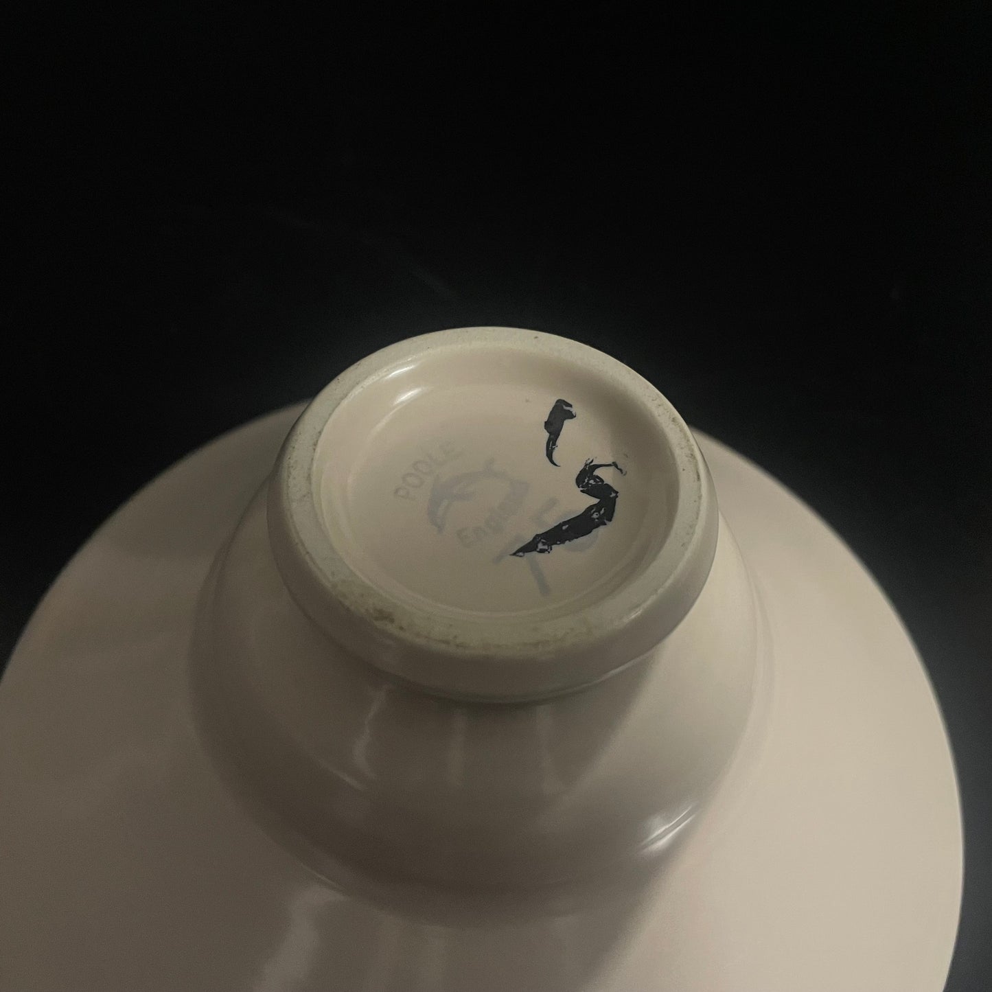 Vintage Mid Century Poole Pottery Shape 75 Bowl Signed By Artist