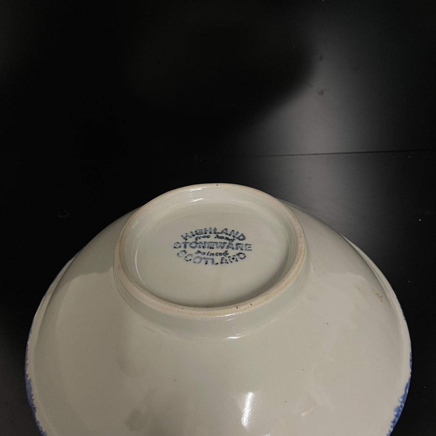 Vintage highland stoneware floral bowl