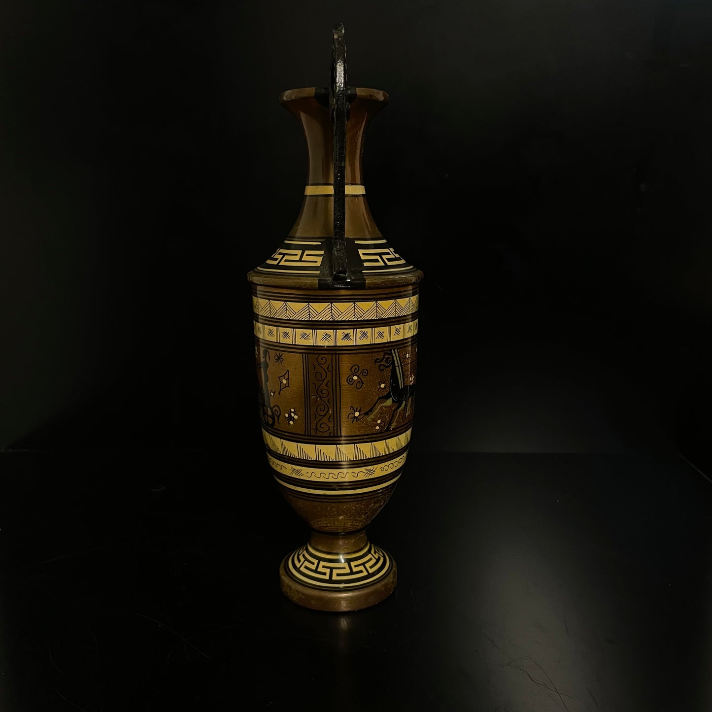Oriental style metal vase
