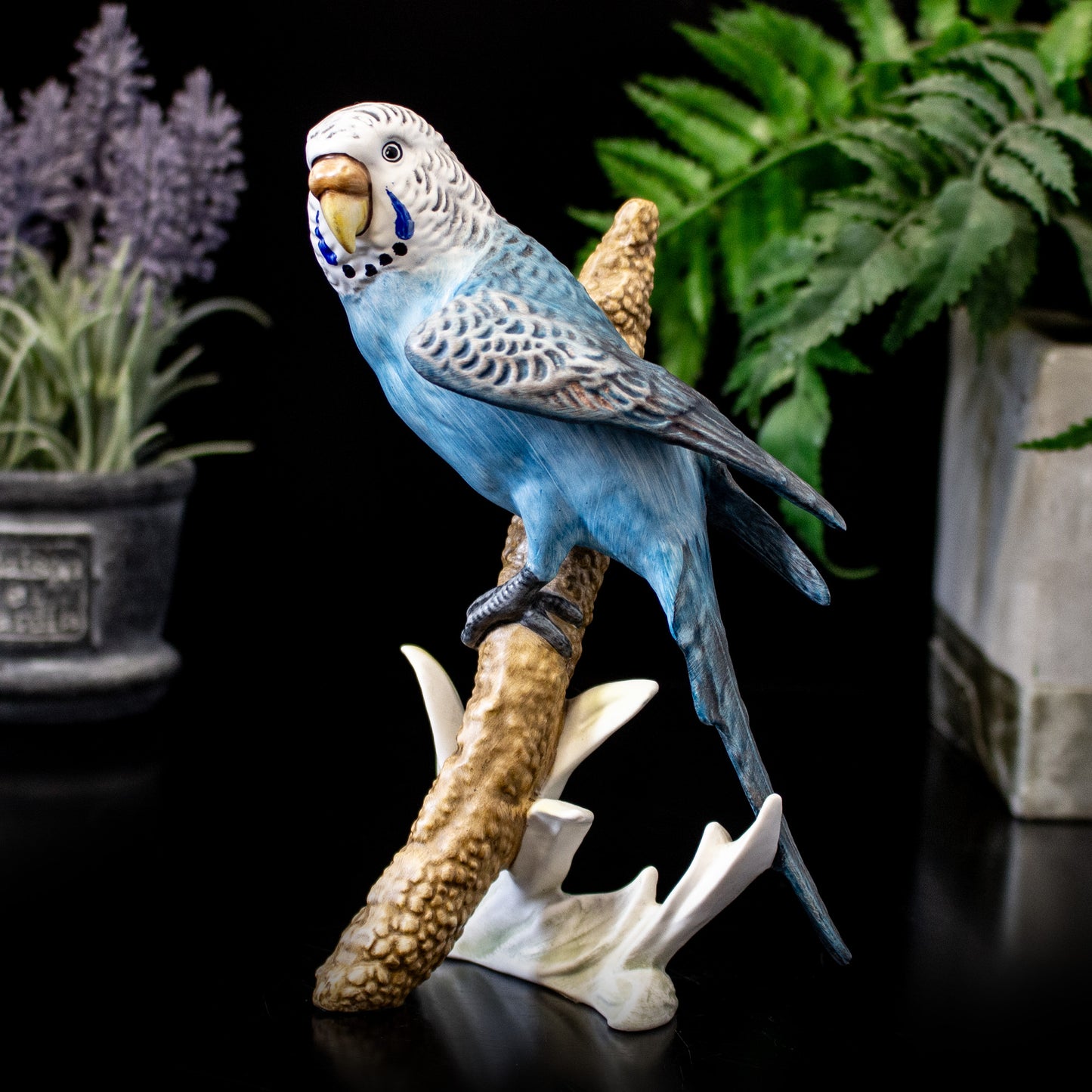 Vintage Goebel Porcelain Budgie Bird Figurine Ornament