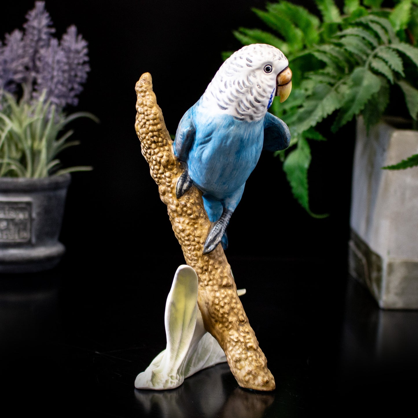 Vintage Goebel Porcelain Budgie Bird Figurine Ornament