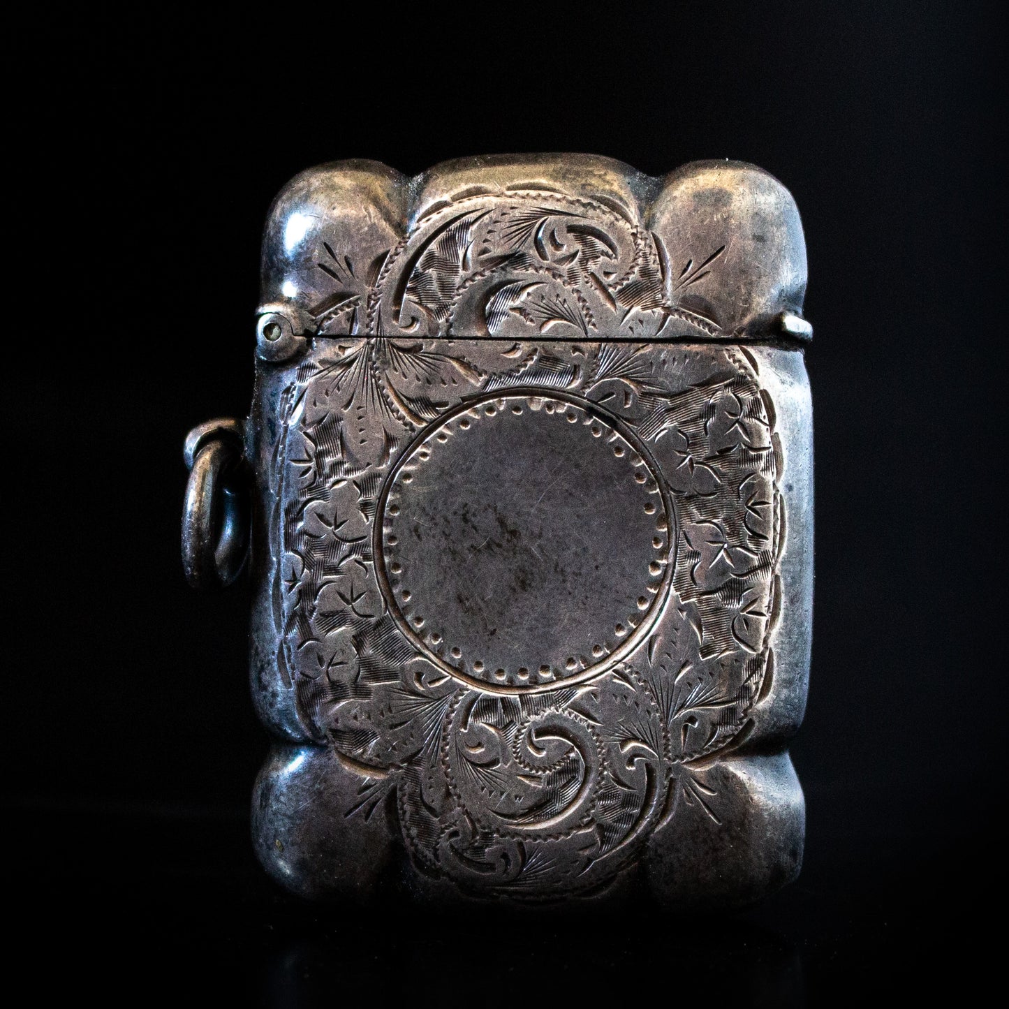 Antique Vintage Solid Silver Vesta Case