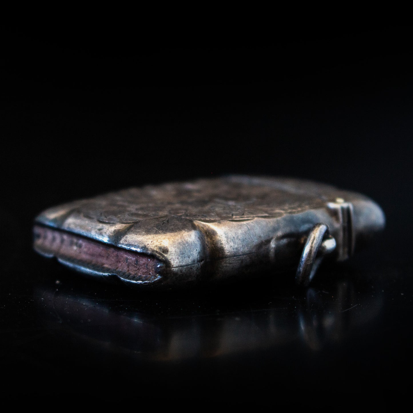 Antique Vintage Solid Silver Vesta Case