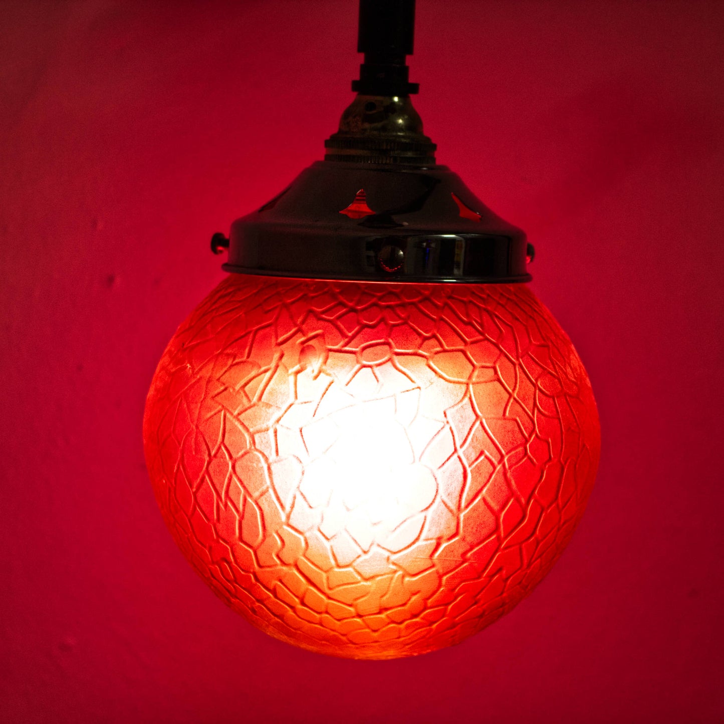 Gothic Style Glass Dome Red Lamp / Light