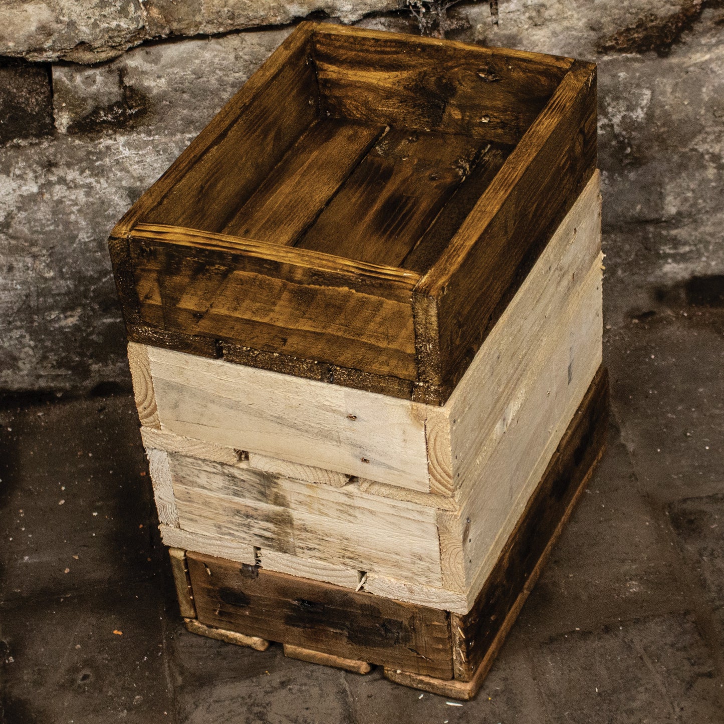 Handmade Reclaimed Wood Rustic Crate Storage Box