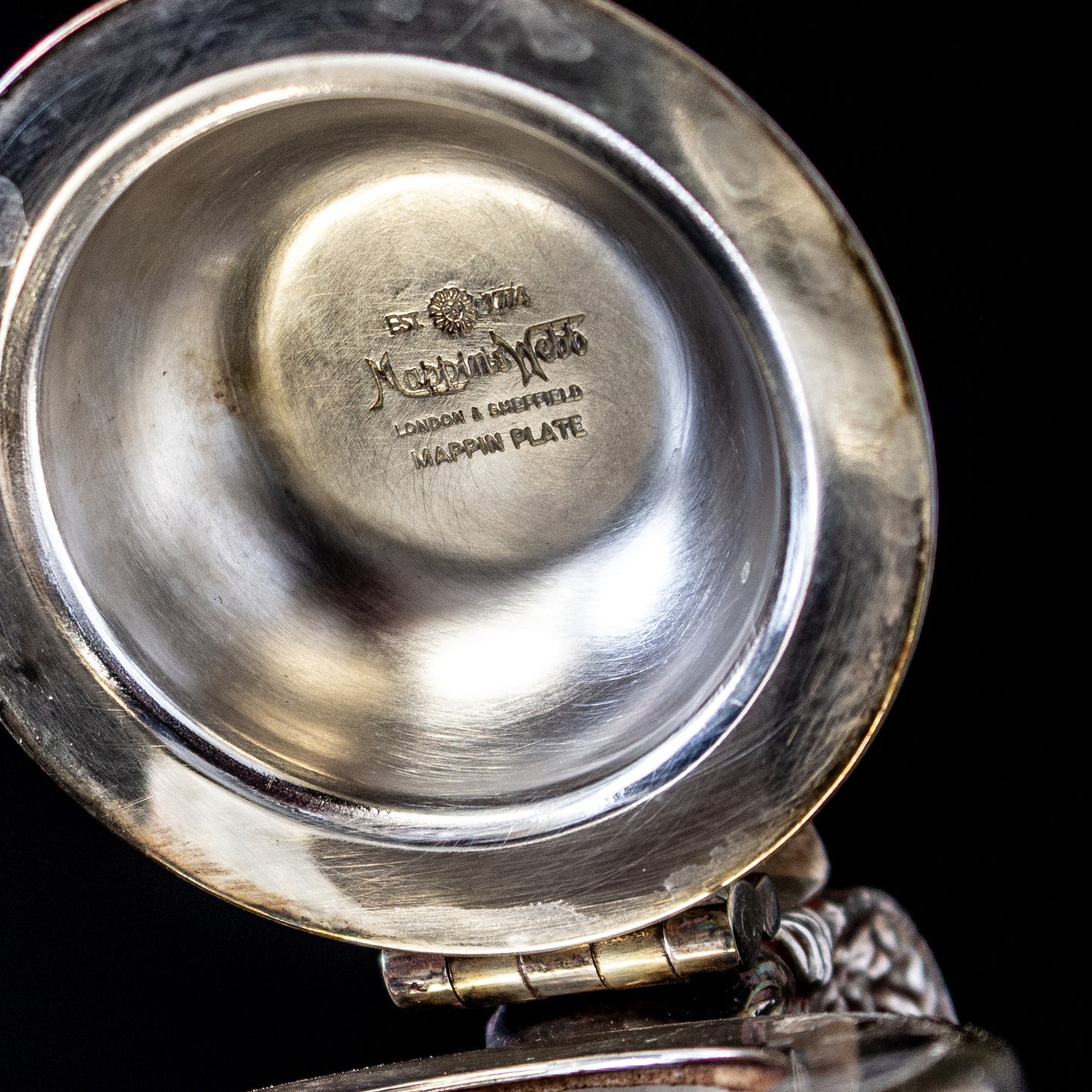 Antique Vintage Mappin & Webb Silver Plate Cut Glass Claret Jug