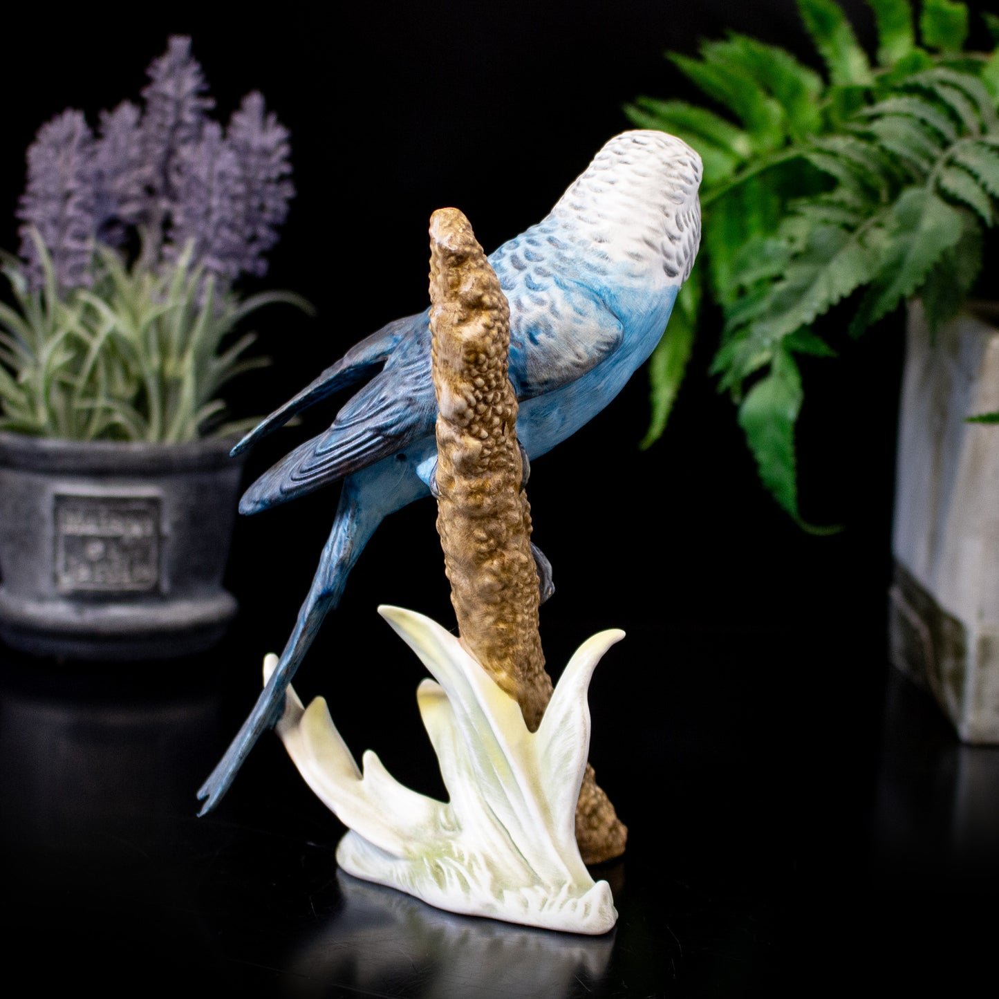 Vintage Goebel Porcelain Budgie Bird Figurine Ornament
