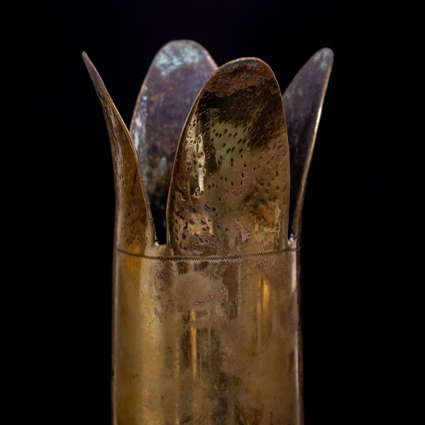Vintage WW2 Brass Shell Trench Art Vase