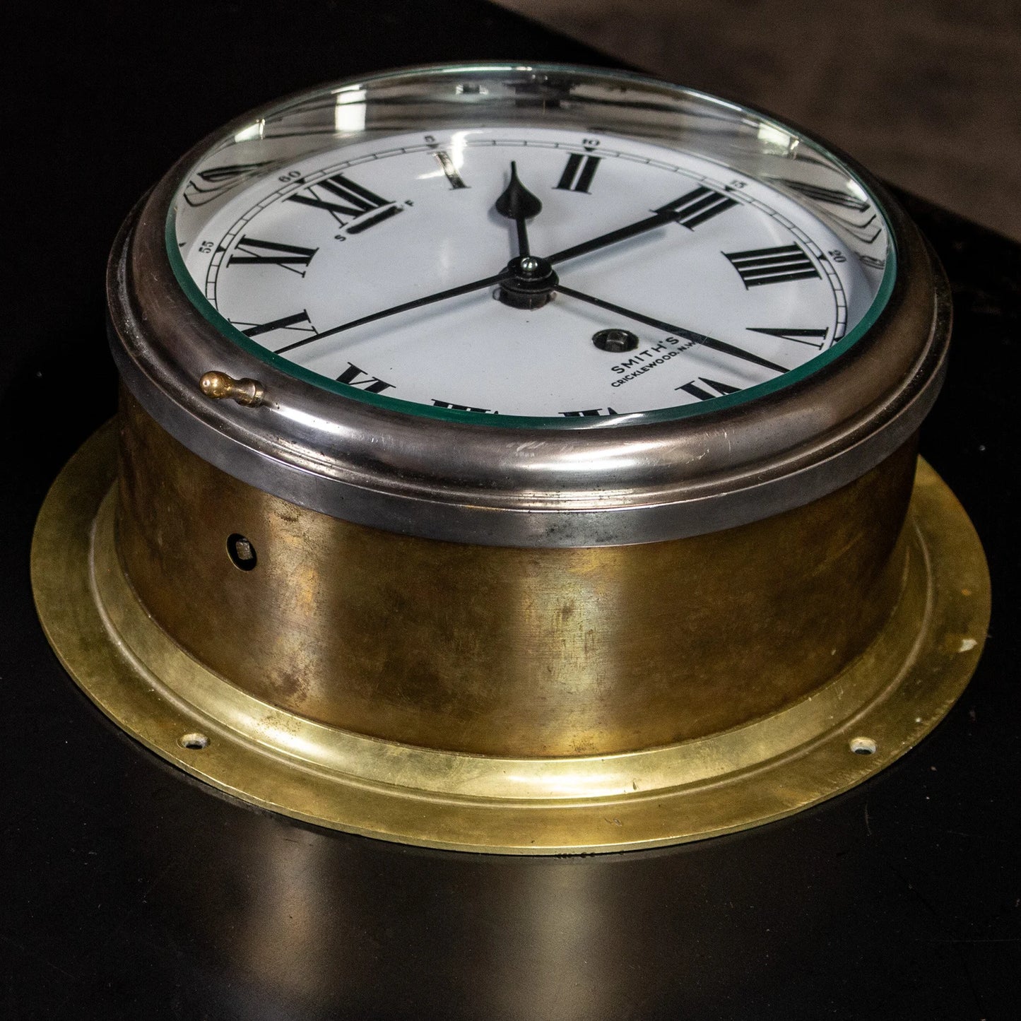 Antique Vintage Brass Smiths Cricklewood Ships Clock