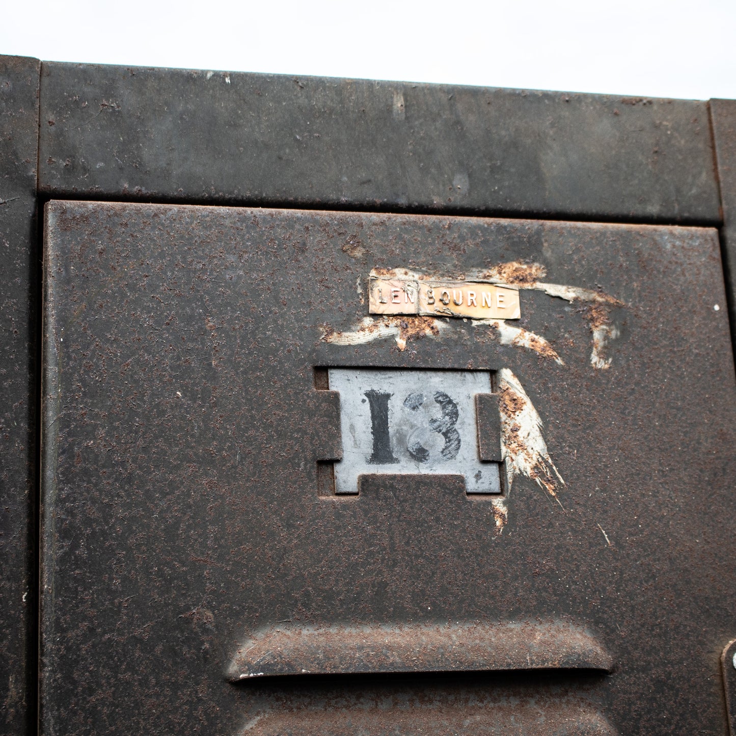 Vinatage Metal Factory Industrial Pair Of Lockers