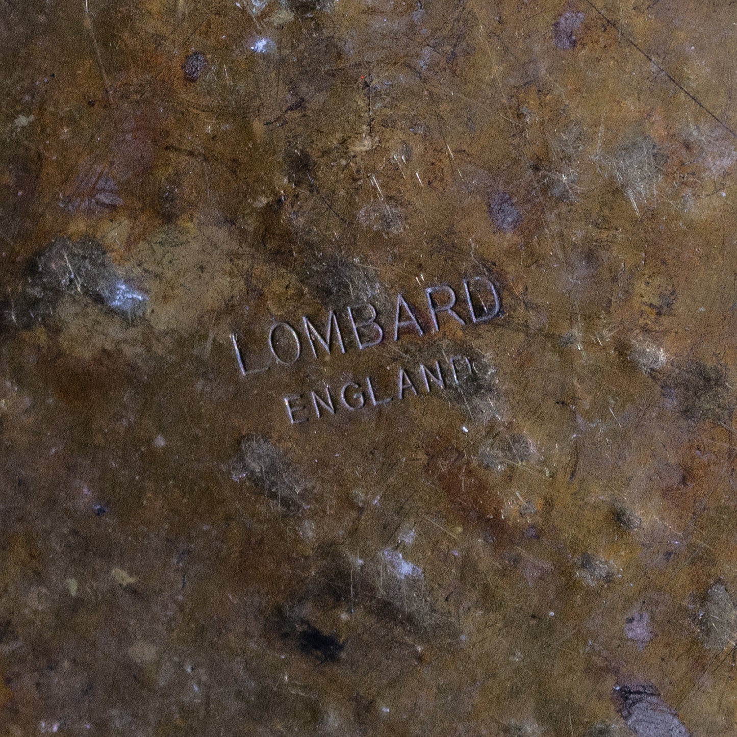 Antique Vintage Lombard England Brass Coal Scuttle With Tongs