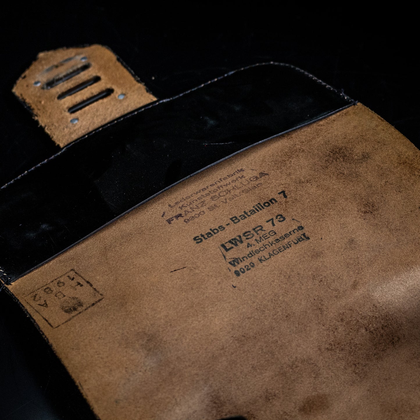 Vintage 1982 Genuine Leather Austrian Army Officers Map Case