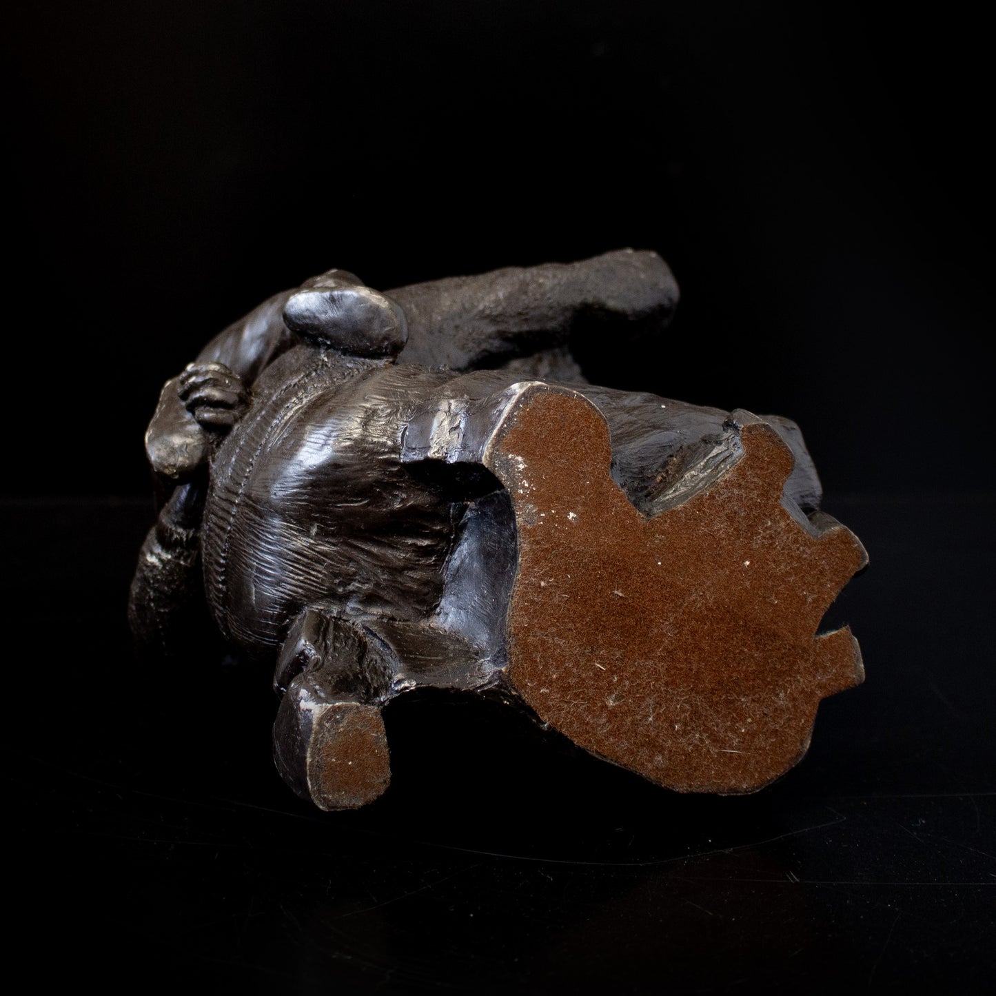 Vintage Father & Daughter Bronze Effect Figure