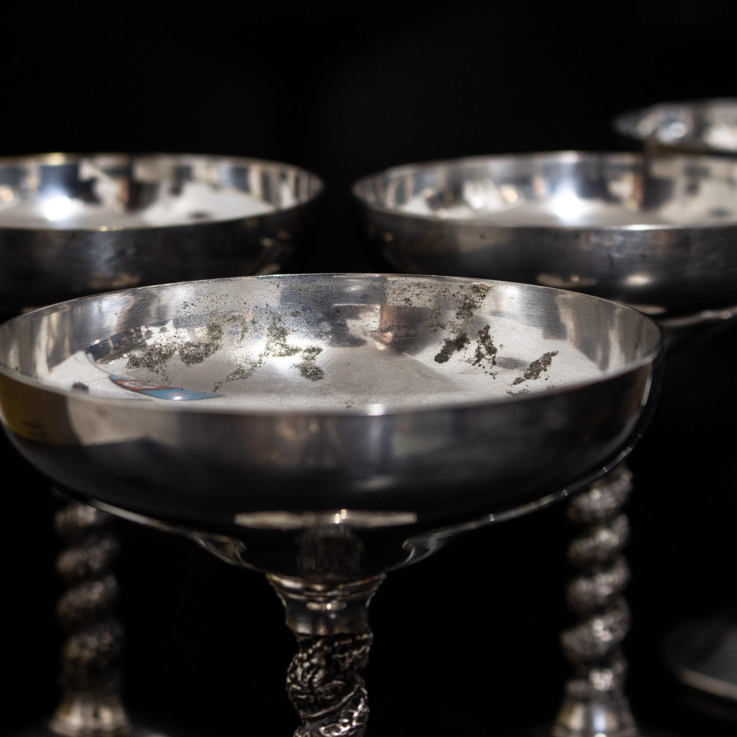 Vintage Valero Silver Plated Wine Goblets x4 Spanish Made