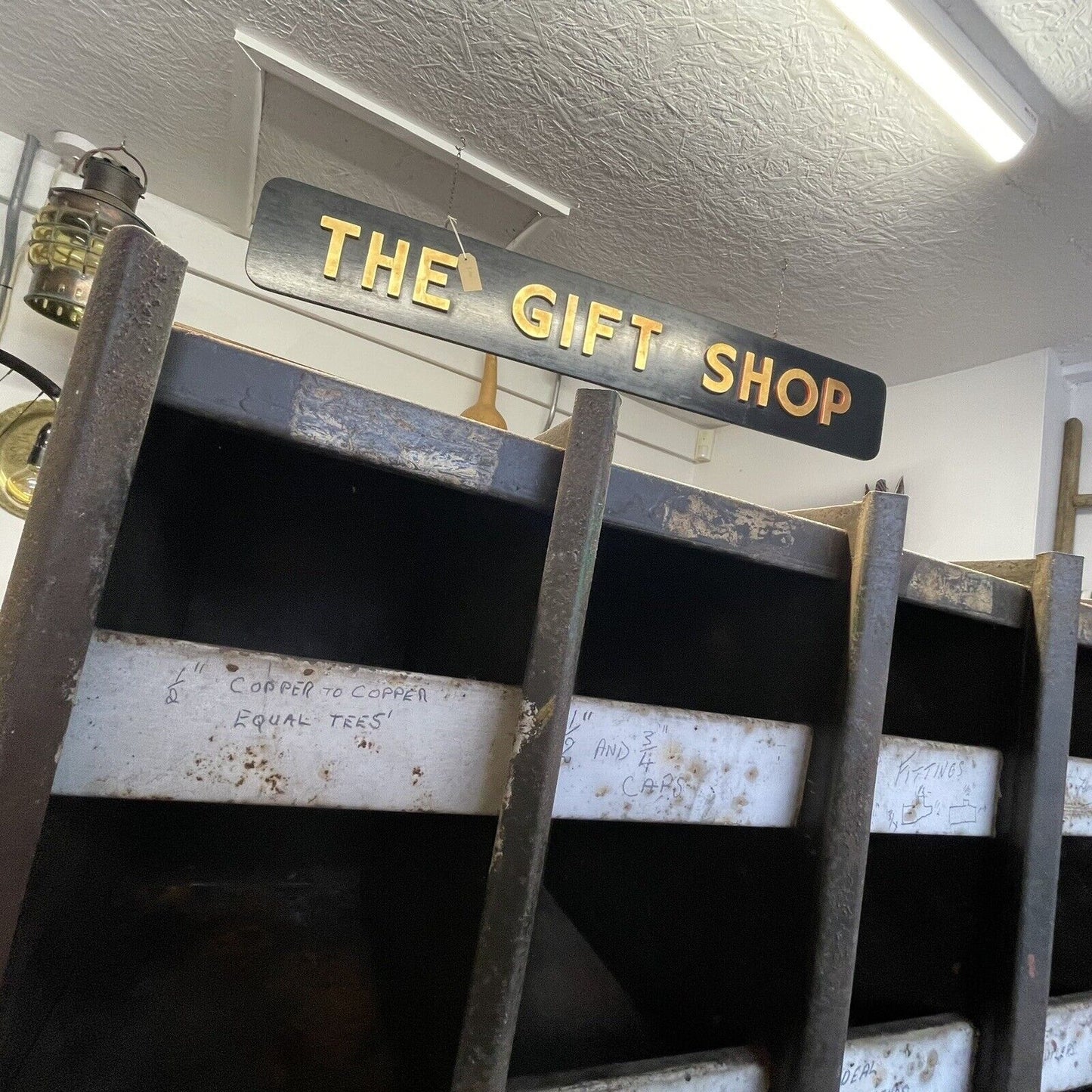 Vintage Industrial Metal Factory Pigeon Holes Cabinet