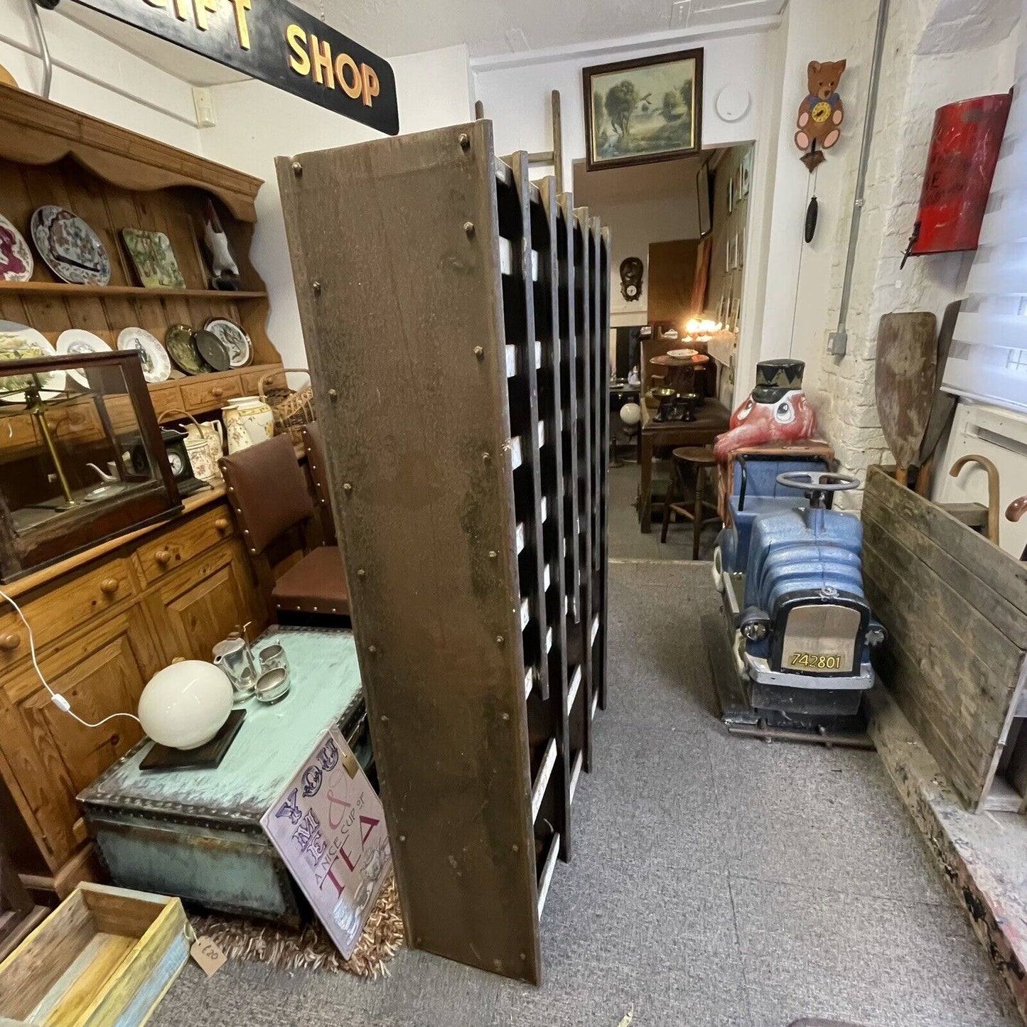 Vintage Industrial Metal Factory Pigeon Holes Cabinet