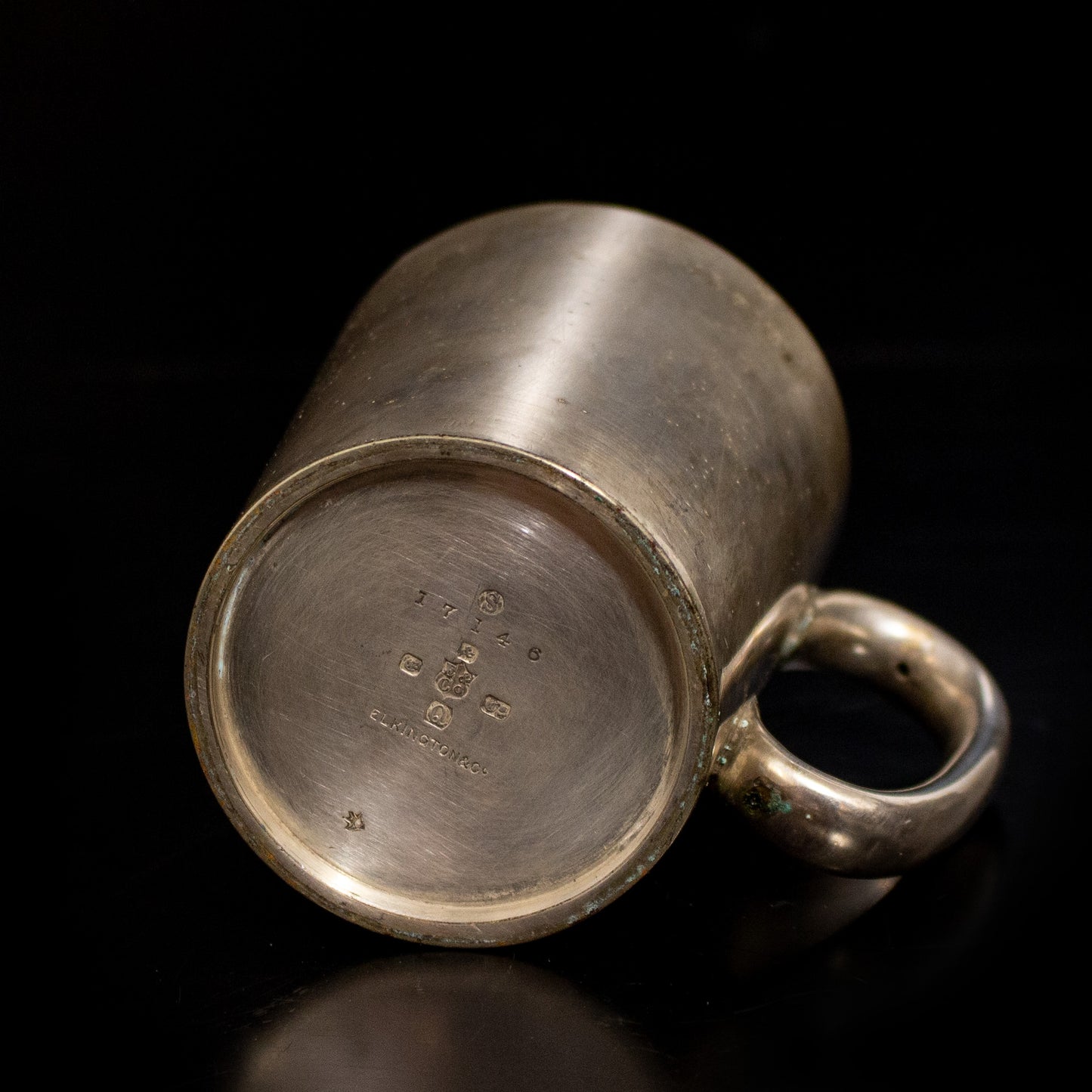 Antique Vintage Elkington & Co Silver Plated Half Pint Tankard