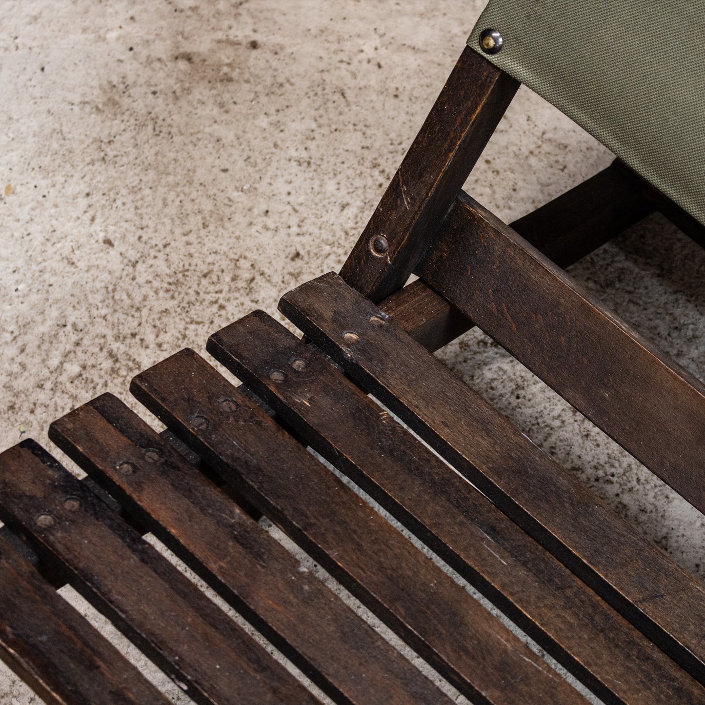 Vintage Wood / Canvas Folding Fishing Chair