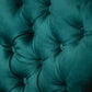 Antique Victorian Button Back Louis XV French Style Green Velvet Armchair