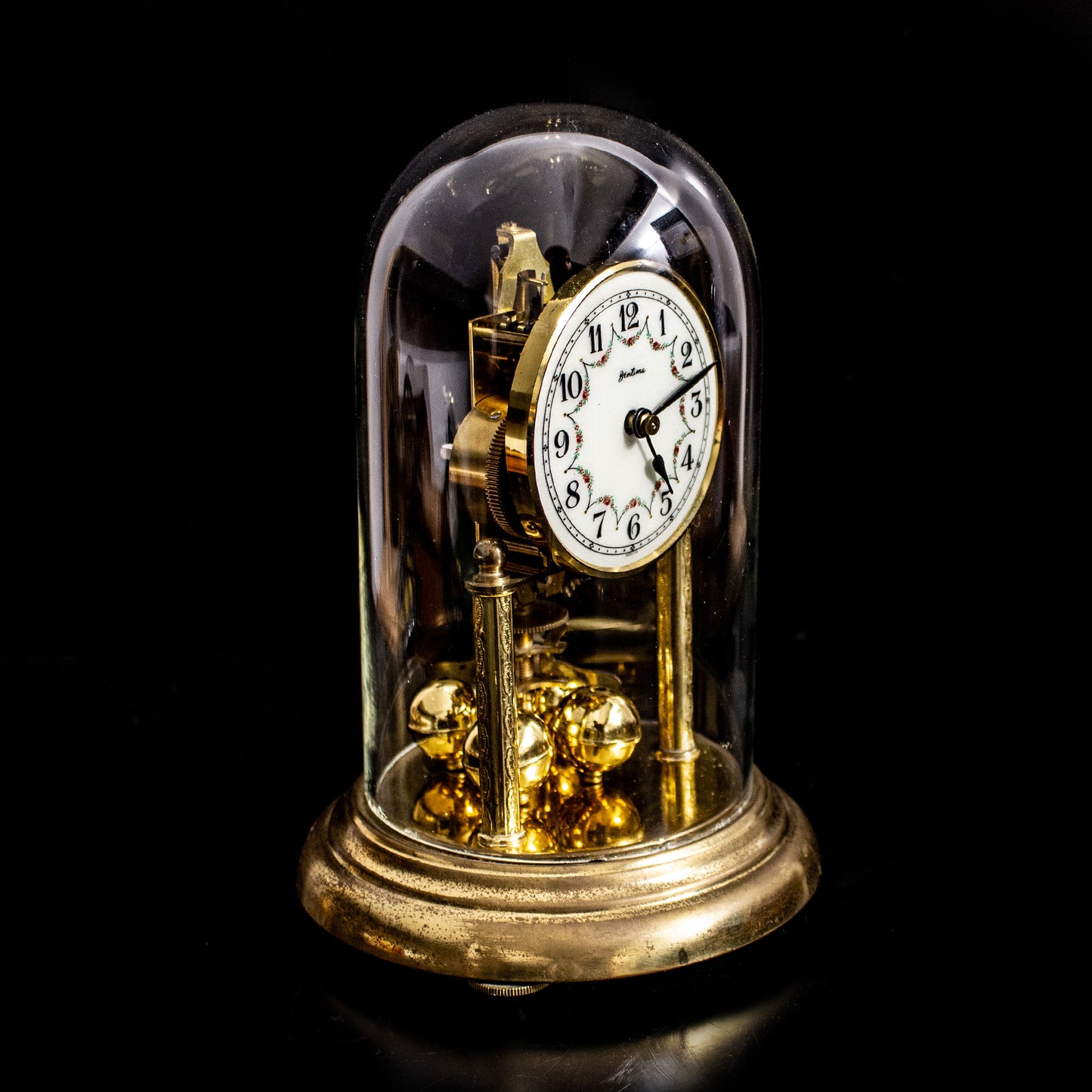 Vintage Bentima Brass Mechanical Anniversary Clock