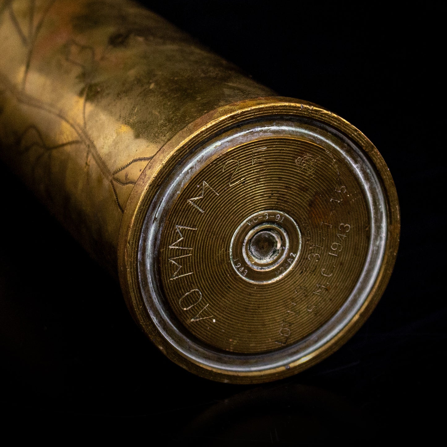 Vintage WW2 Brass Shell Trench Art Vase